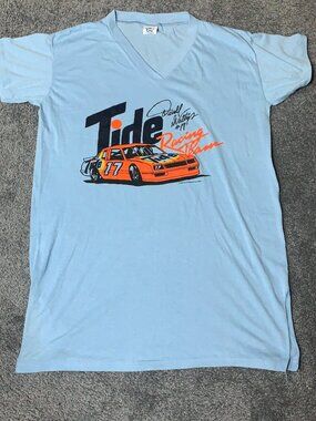 Vintage 1980’s Darrel Waltrip #17 TIDE NASCAR SLEEP SHIRT XL